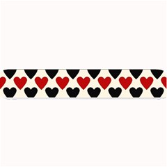 Red & Black Hearts - Eggshell Small Bar Mats by WensdaiAmbrose