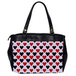 Red & White Hearts- Lilac Blue Oversize Office Handbag (2 Sides) Back