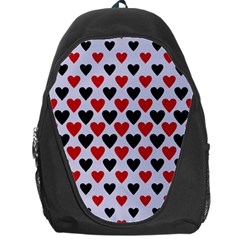 Red & White Hearts- Lilac Blue Backpack Bag by WensdaiAmbrose