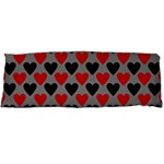 Red & Black Hearts - Grey Body Pillow Case Dakimakura (Two Sides) Back