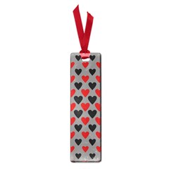 Red & Black Hearts - Grey Small Book Marks by WensdaiAmbrose