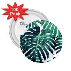 Green Monstera leaves 2.25  Buttons (100 pack) 