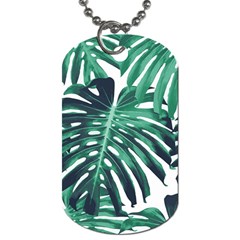 Green Monstera leaves Dog Tag (Two Sides)