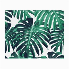 Green Monstera leaves Small Glasses Cloth (2-Side)