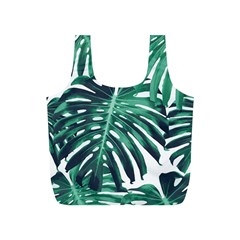 Green Monstera leaves Full Print Recycle Bag (S)