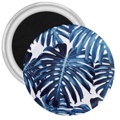 Blue monstera leaves 3  Magnets