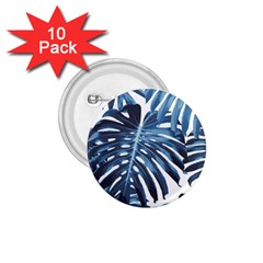 Blue monstera leaves 1.75  Buttons (10 pack)