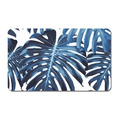 Blue monstera leaves Magnet (Rectangular)