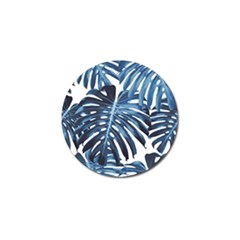 Blue monstera leaves Golf Ball Marker