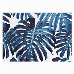 Blue monstera leaves Large Glasses Cloth