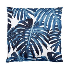 Blue monstera leaves Standard Cushion Case (One Side)