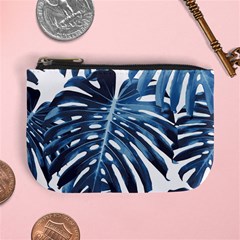 Blue monstera leaves Mini Coin Purse