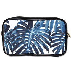 Blue monstera leaves Toiletries Bag (One Side)