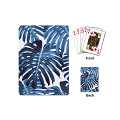 Blue monstera leaves Playing Cards (Mini)