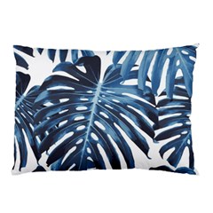 Blue monstera leaves Pillow Case (Two Sides)