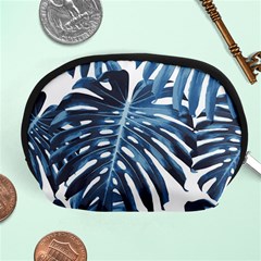 Blue monstera leaves Accessory Pouch (Medium)