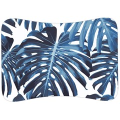 Blue monstera leaves Velour Seat Head Rest Cushion