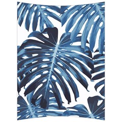 Blue monstera leaves Back Support Cushion