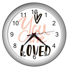 You Are Loved Wall Clock (silver) by alllovelyideas