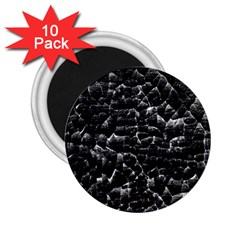 Black And White Grunge Cracked Abstract Print 2 25  Magnets (10 Pack)  by dflcprintsclothing