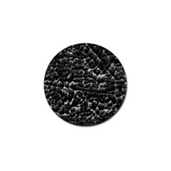 Black And White Grunge Cracked Abstract Print Golf Ball Marker (10 Pack) by dflcprintsclothing