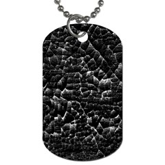 Black And White Grunge Cracked Abstract Print Dog Tag (two Sides) by dflcprintsclothing