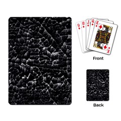 Black And White Grunge Cracked Abstract Print Playing Cards Single Design