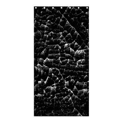 Black And White Grunge Cracked Abstract Print Shower Curtain 36  X 72  (stall) 