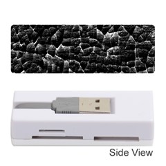 Black And White Grunge Cracked Abstract Print Memory Card Reader (stick) by dflcprintsclothing