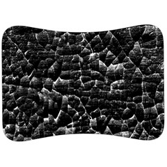 Black And White Grunge Cracked Abstract Print Velour Seat Head Rest Cushion by dflcprintsclothing