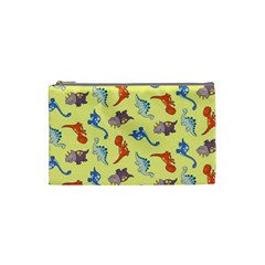 Dinosaurs - Yellow Finch Cosmetic Bag (small) by WensdaiAmbrose