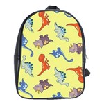 Dinosaurs - Yellow Finch School Bag (Large) Front