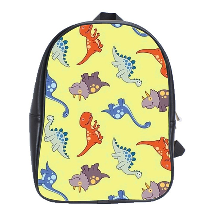 Dinosaurs - Yellow Finch School Bag (Large)