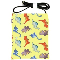 Dinosaurs - Yellow Finch Shoulder Sling Bag by WensdaiAmbrose