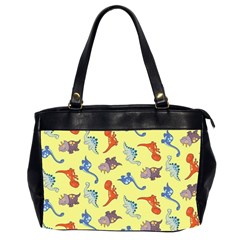 Dinosaurs - Yellow Finch Oversize Office Handbag (2 Sides) by WensdaiAmbrose