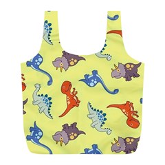 Dinosaurs - Yellow Finch Full Print Recycle Bag (l) by WensdaiAmbrose