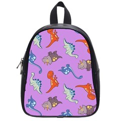 Dinosaurs - Violet School Bag (small) by WensdaiAmbrose