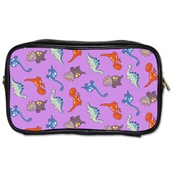 Dinosaurs - Violet Toiletries Bag (one Side) by WensdaiAmbrose