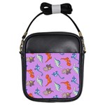 Dinosaurs - Violet Girls Sling Bag Front