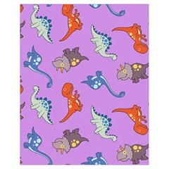 Dinosaurs - Violet Drawstring Bag (small) by WensdaiAmbrose