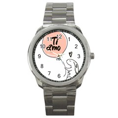 Ti Amo Lapin Sport Metal Watch by alllovelyideas