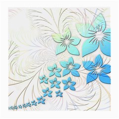 Flowers Background Leaf Leaves Blue Medium Glasses Cloth by Mariart