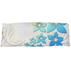 Flowers Background Leaf Leaves Blue Body Pillow Case Dakimakura (two Sides) by Mariart