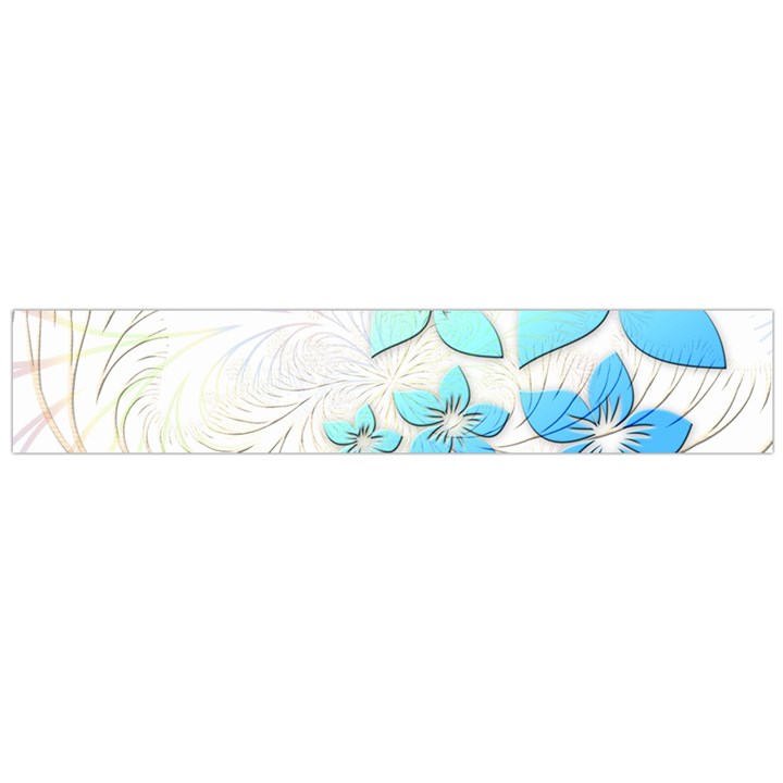 Flowers Background Leaf Leaves Blue Large Flano Scarf 