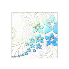 Flowers Background Leaf Leaves Blue Satin Bandana Scarf by Mariart