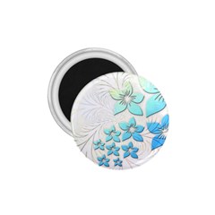 Flowers Background Leaf Leaves Blue 1 75  Magnets by Mariart