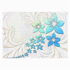 Flowers Background Leaf Leaves Blue Large Glasses Cloth by Mariart