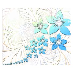 Flowers Background Leaf Leaves Blue Double Sided Flano Blanket (small)  by Mariart