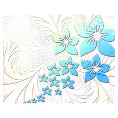 Flowers Background Leaf Leaves Blue Double Sided Flano Blanket (medium)  by Mariart