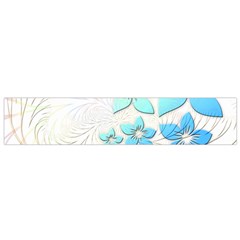 Flowers Background Leaf Leaves Blue Small Flano Scarf by Mariart